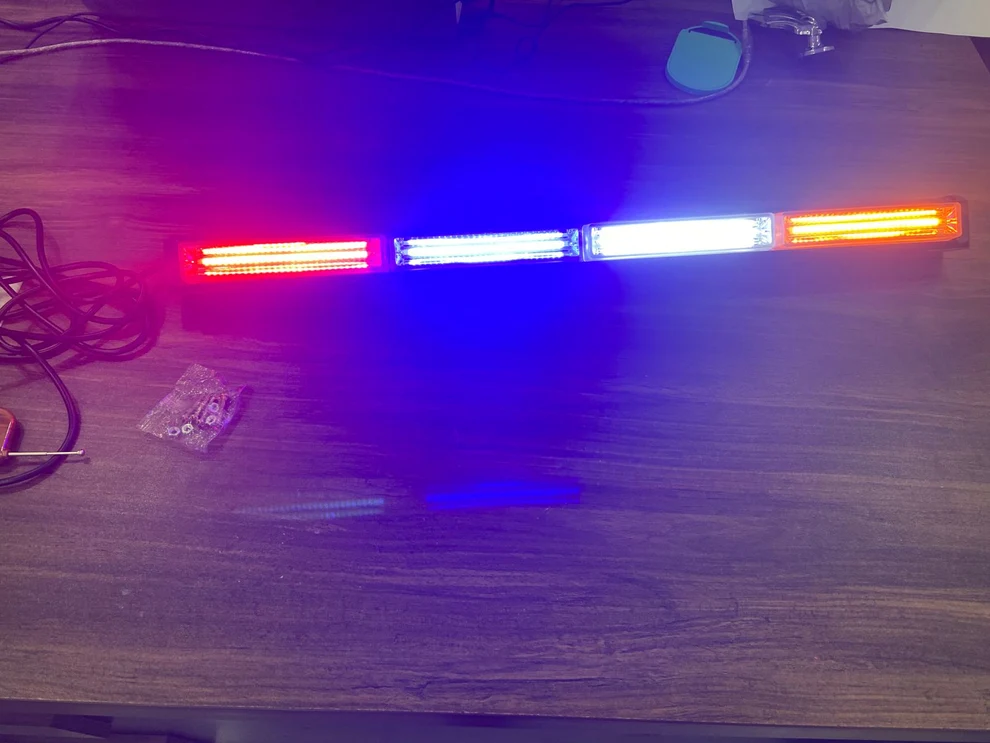 Red and Blue Flashing Light Bars