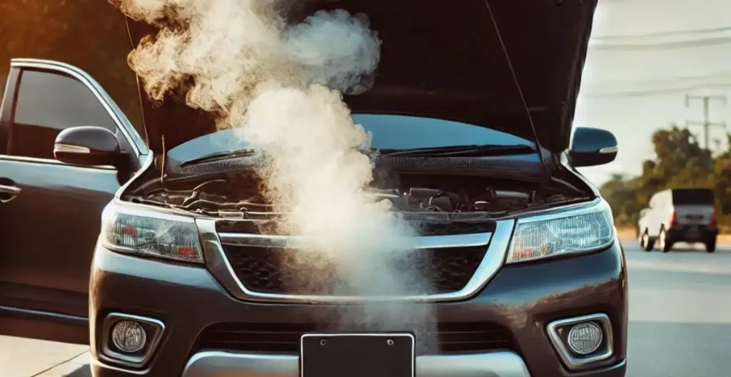 Smoke Appears From Under the Hood Before Any Flames Are Visible