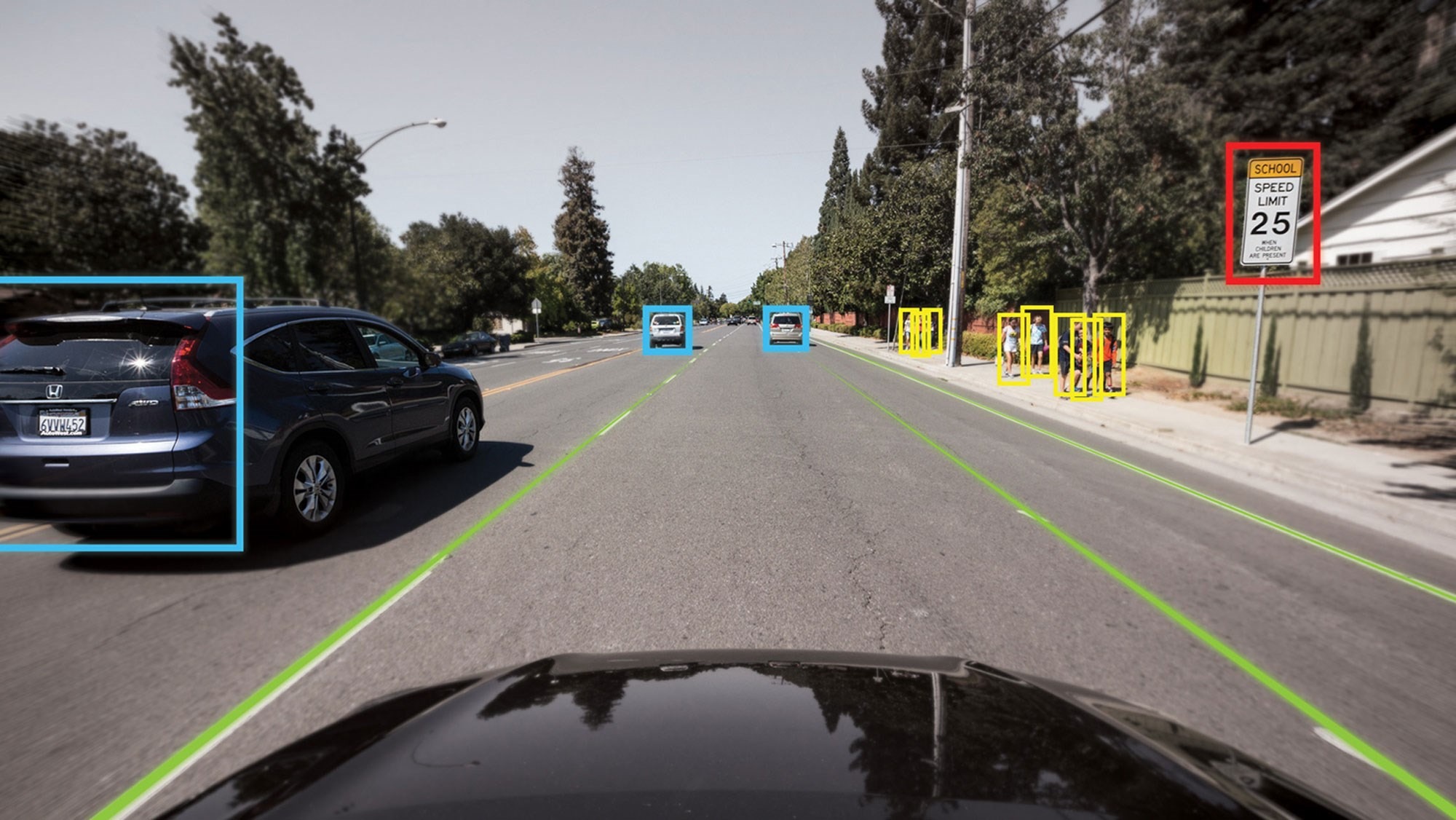 Tesla Autopilot system in action