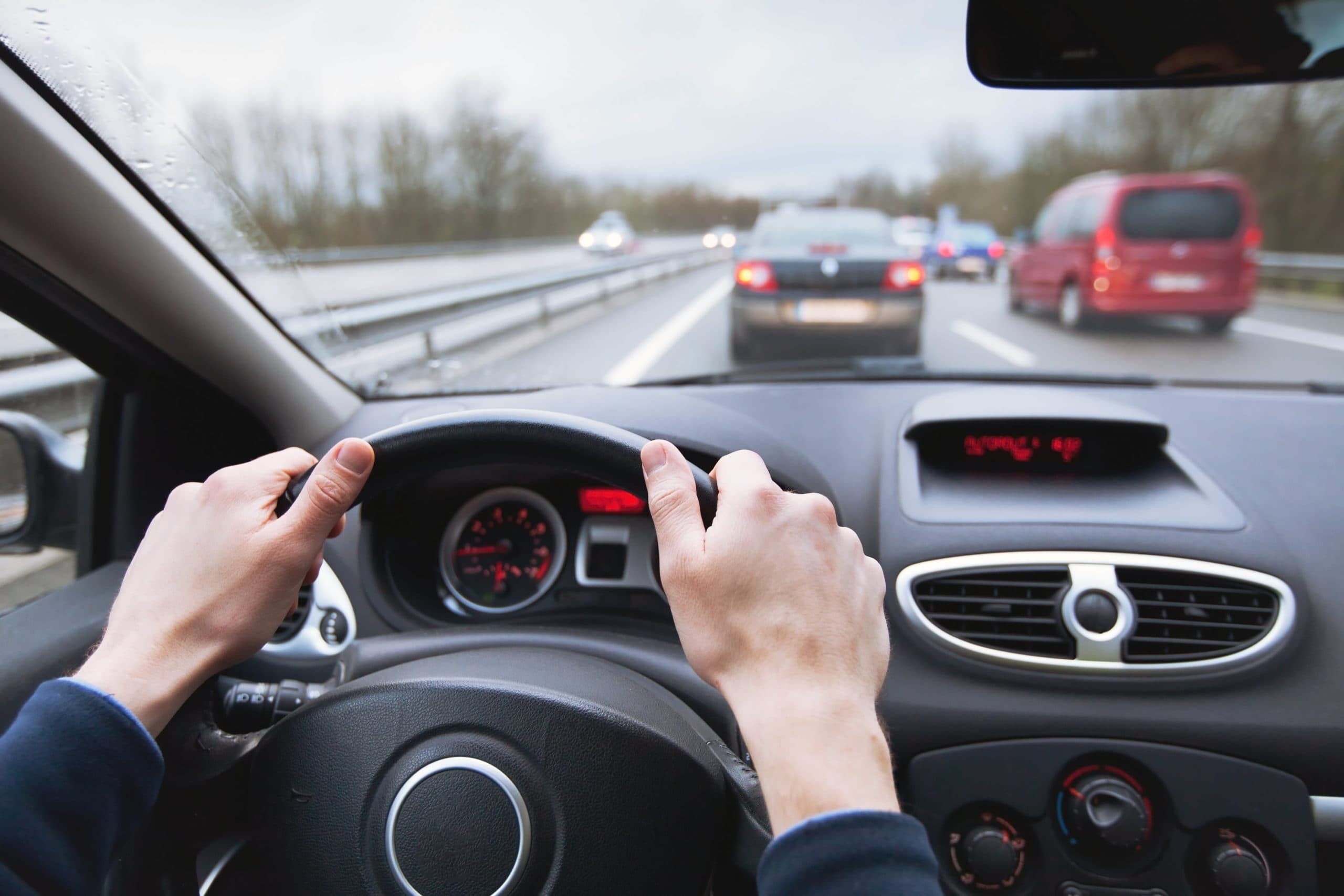Traveling on a multi-lane highway