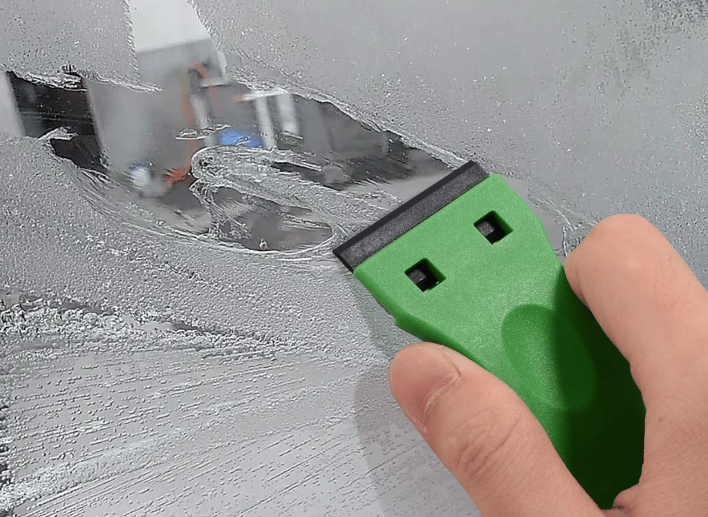 Use a Razor Scraper Only for Safe, Flat Glass Areas