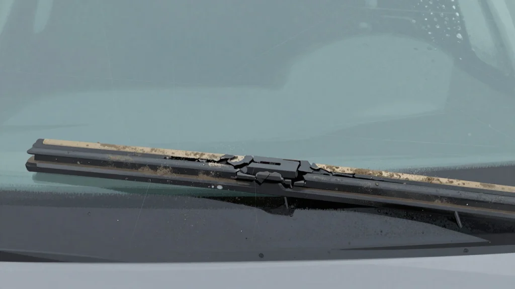Worn Wipers That Cannot Clear the Windshield
