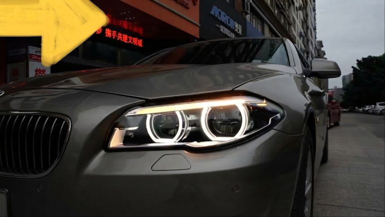 BMW 5 Series F10 Fitted with Angel Eyes F10 LED Headlights