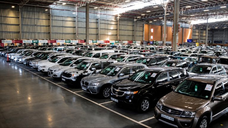 Car Auction Warehouse Packed Vehicles