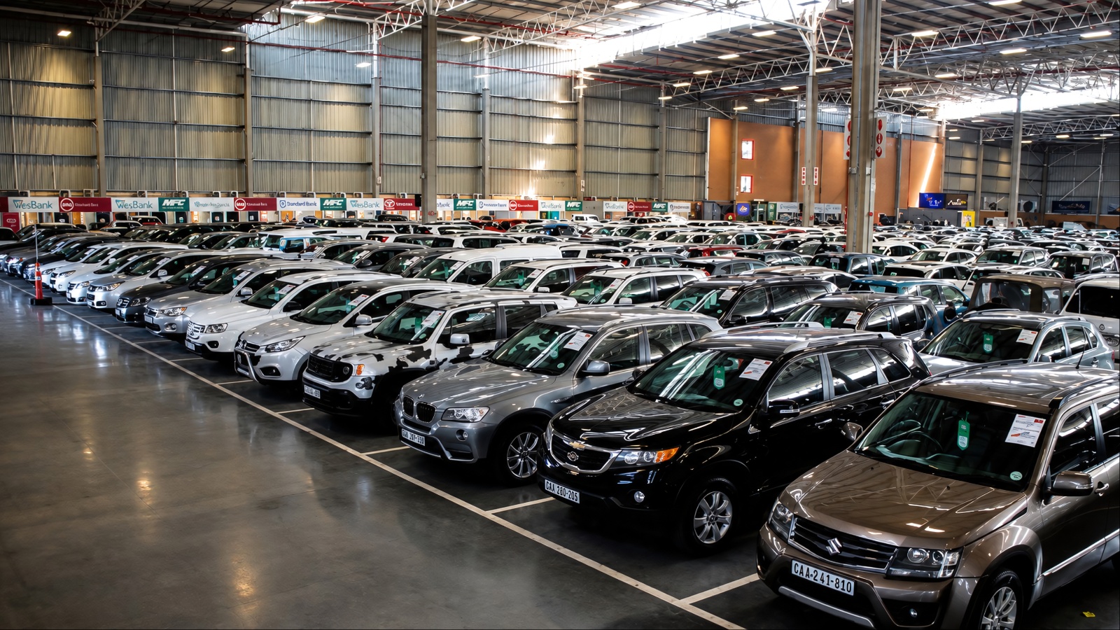 Car Auction Warehouse Packed Vehicles