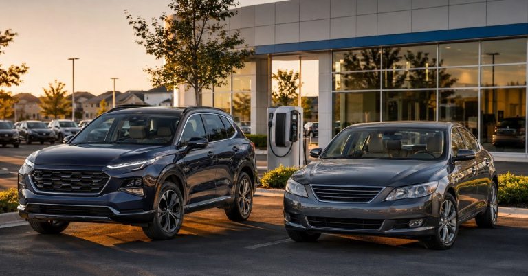 Chevrolet Equinox and a Hyundai Tucson