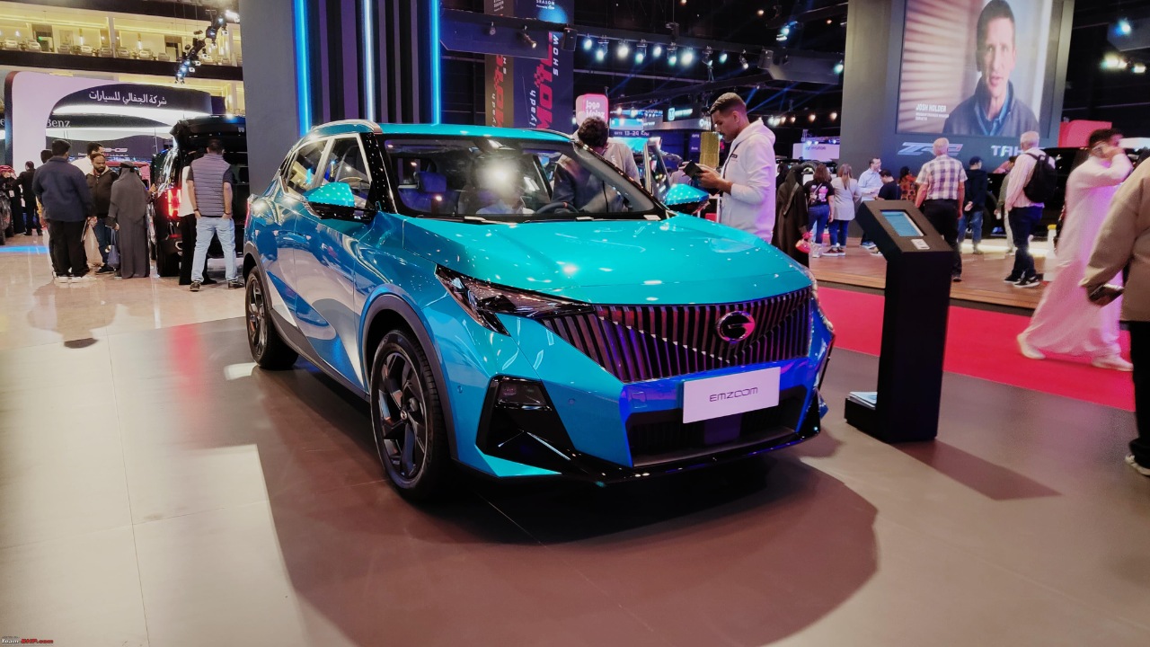 GAC Emzoom displayed at an automotive exhibition, attracting visitors with its design