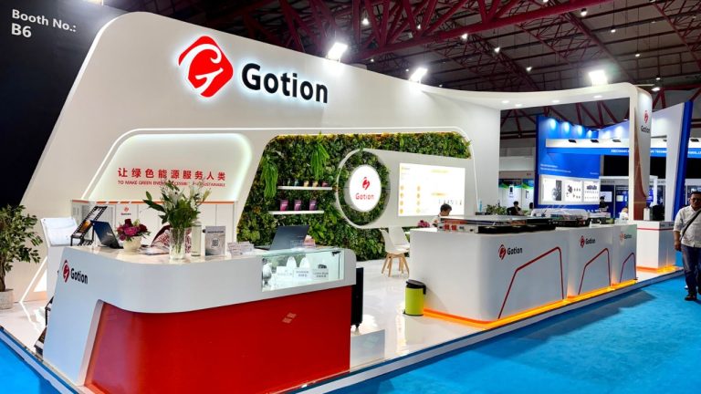 Gotion High-Tech showcases battery technology at an automotive industry exhibition