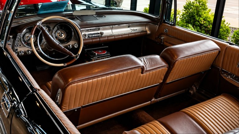 Luxurious interior of a 1957 Chrysler Imperial