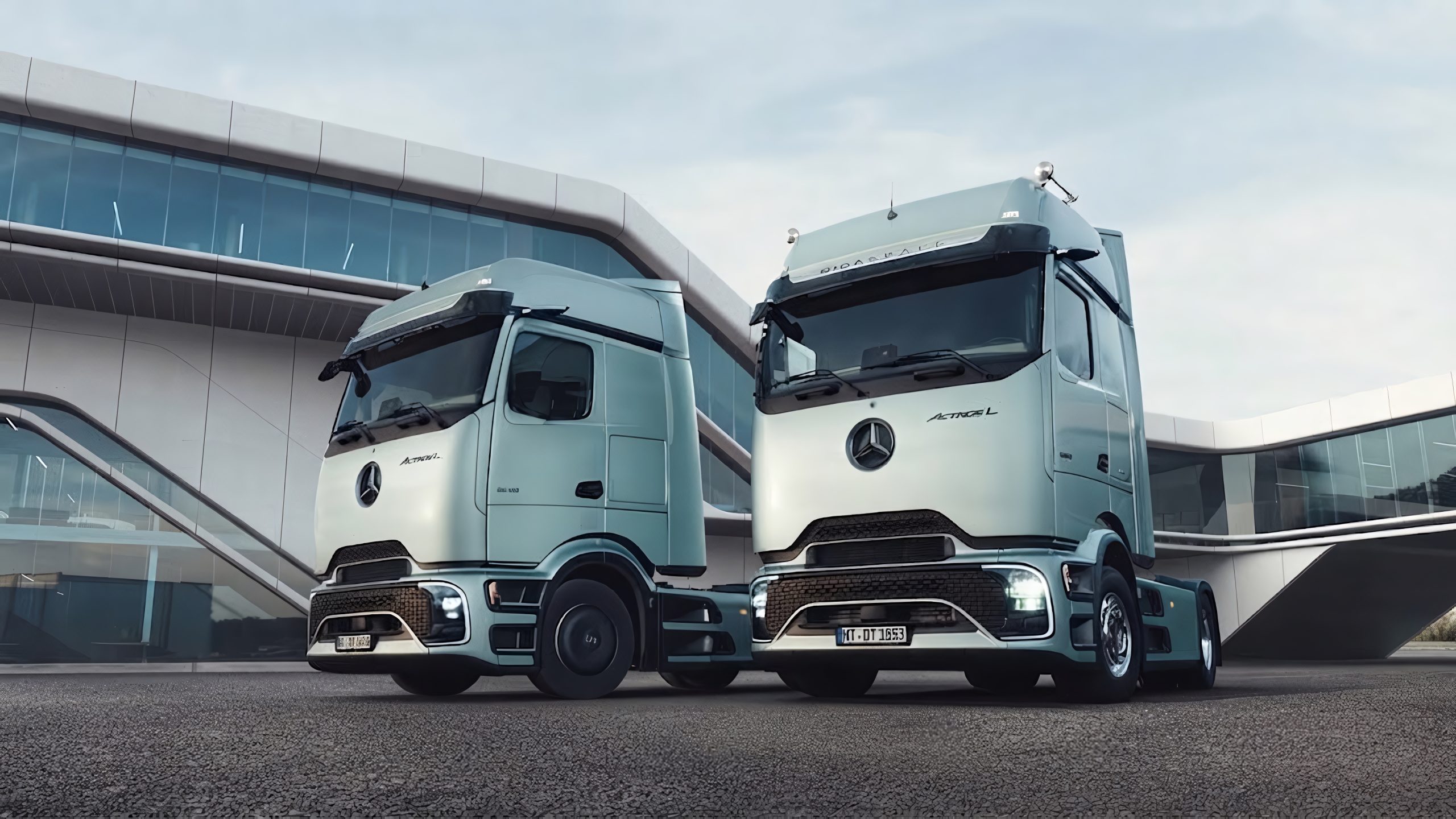 Mercedes-Benz electric trucks showcase modern zero-emission heavy-duty transport technology