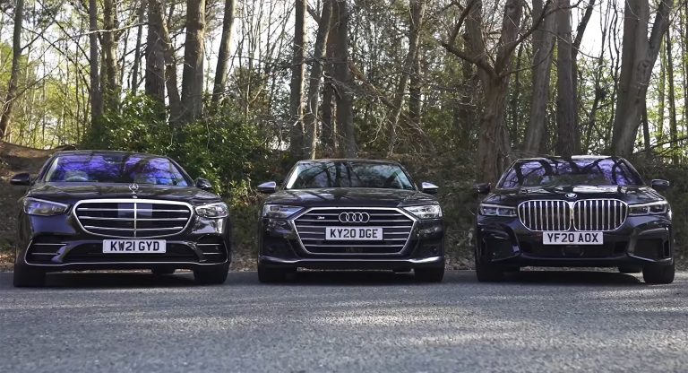 Mercedes S-Class, Audi A8, and BMW 7 Series