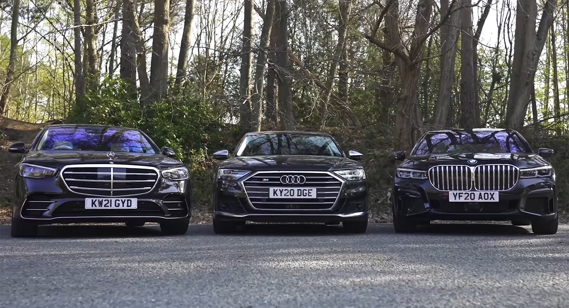 Mercedes S-Class, Audi A8, and BMW 7 Series