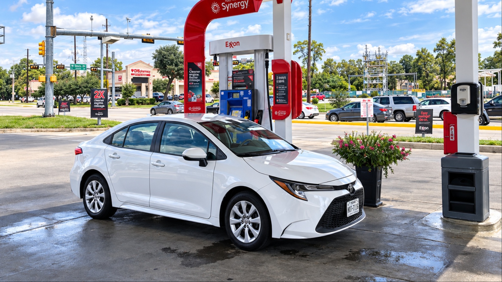 Modern car showcasing improved fuel economy