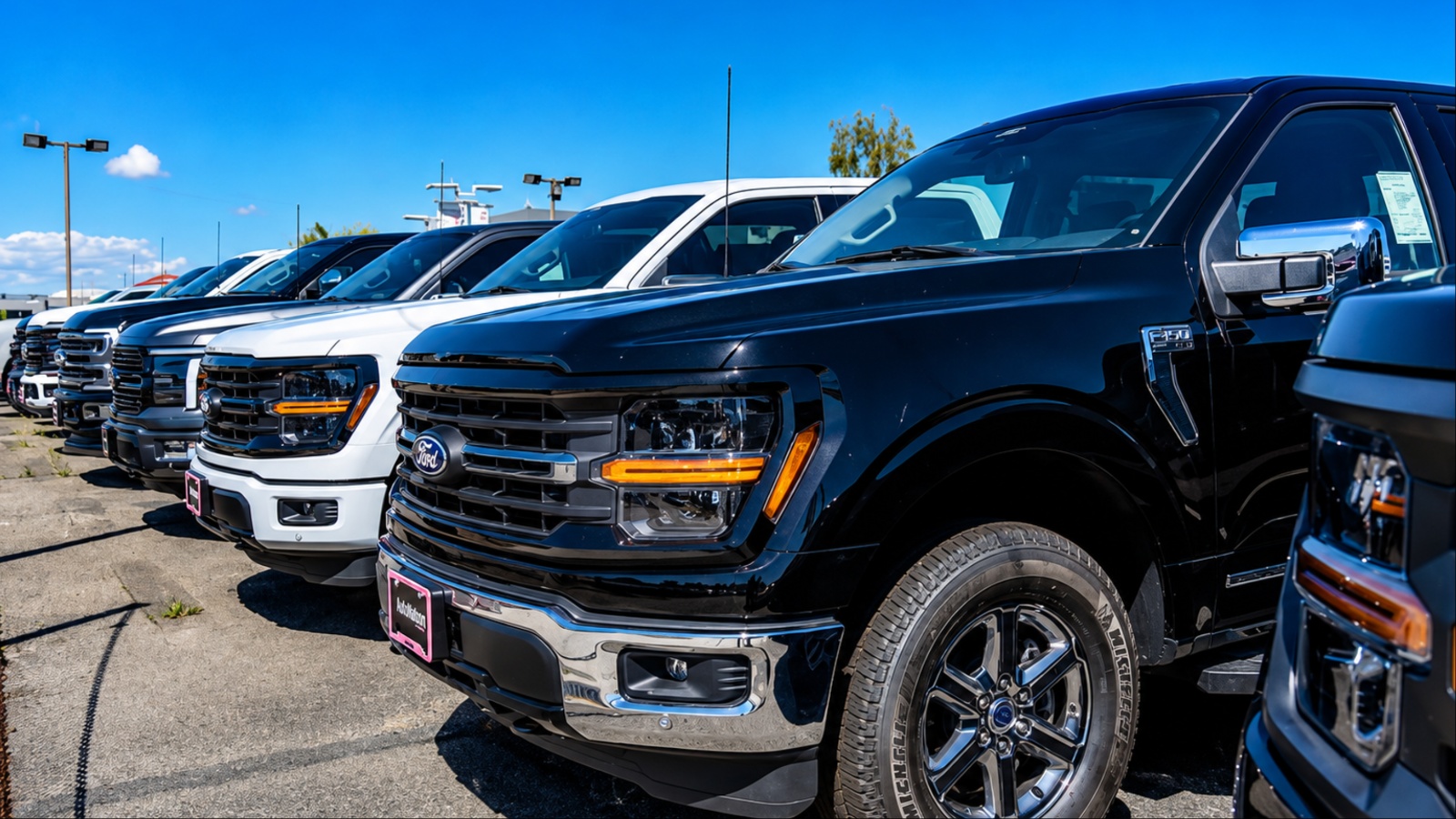 New Pickup Trucks Awaiting Sale