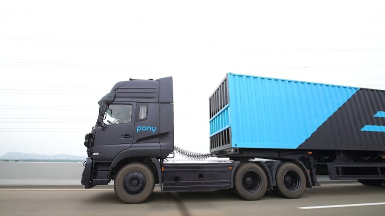 Pony.ai’s Level 4 electric robotruck autonomously hauls cargo on highways