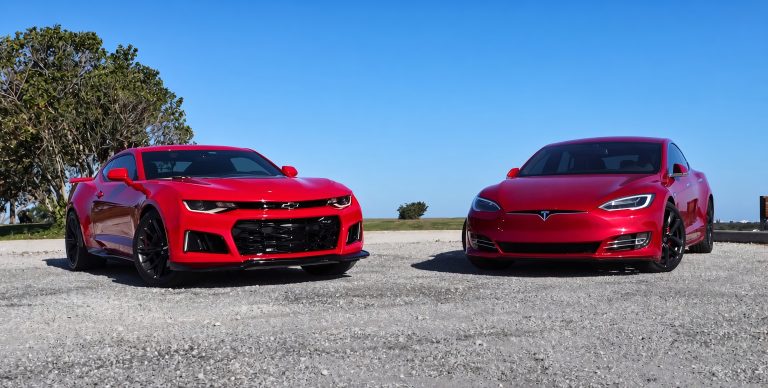 Tesla Model 3 and Chevrolet Camaro