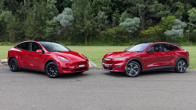 Tesla Model Y and Ford Mustang Mach-E