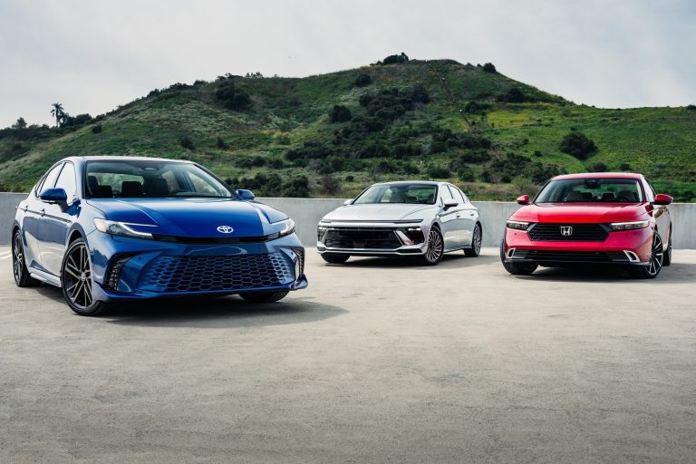Toyota Camry, Honda Accord, and Hyundai Sonata