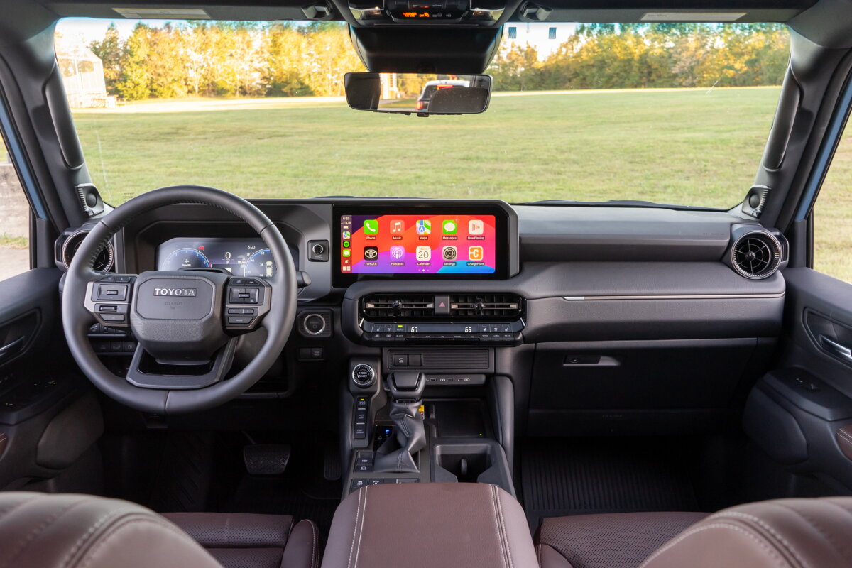 2025 Toyota Land Cruiser dashboard and interior viewed from the front seats