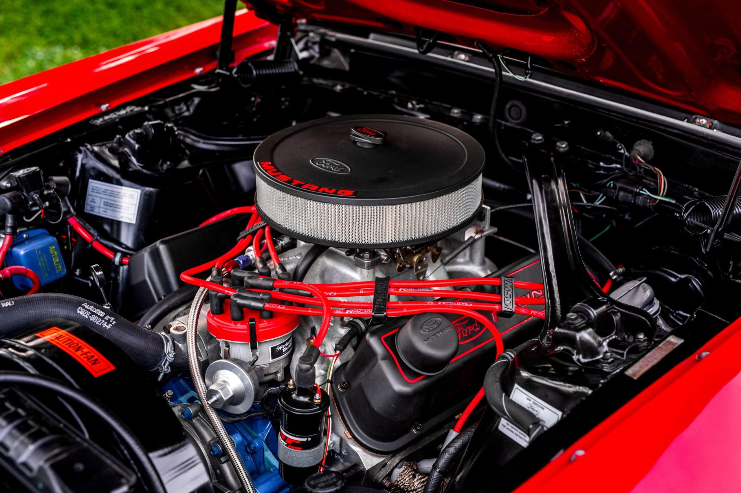 Classic Mustang V8 engine bay