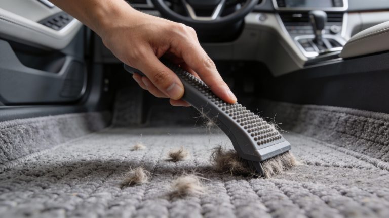 Pet hair removal brush cleaning car carpet floor mat