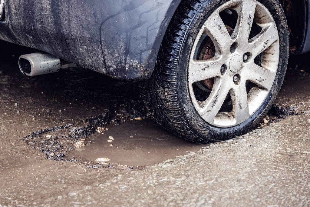 Bent Wheels Caused by Potholes or Road Impacts