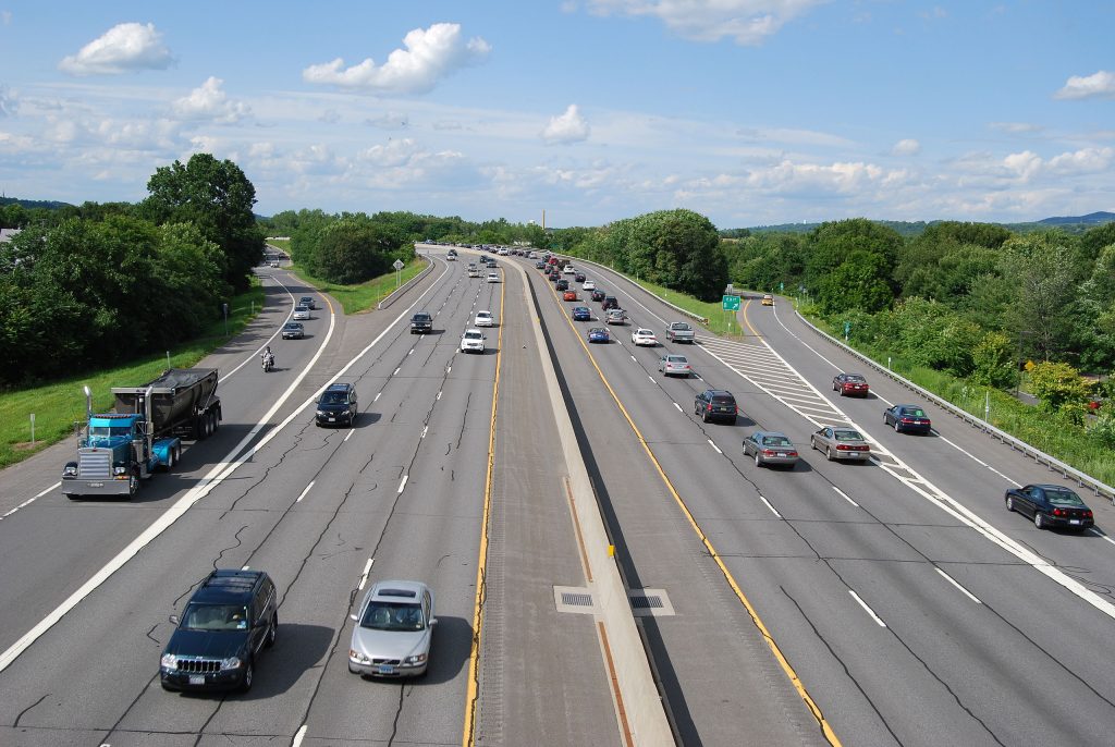 Cars driving on USA Roads