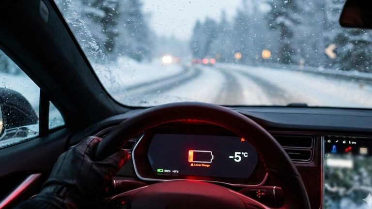 EV battery draining in cold
