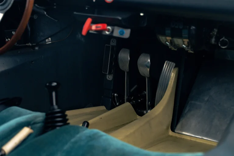 A gearbox alongside other internal components of a car is shown