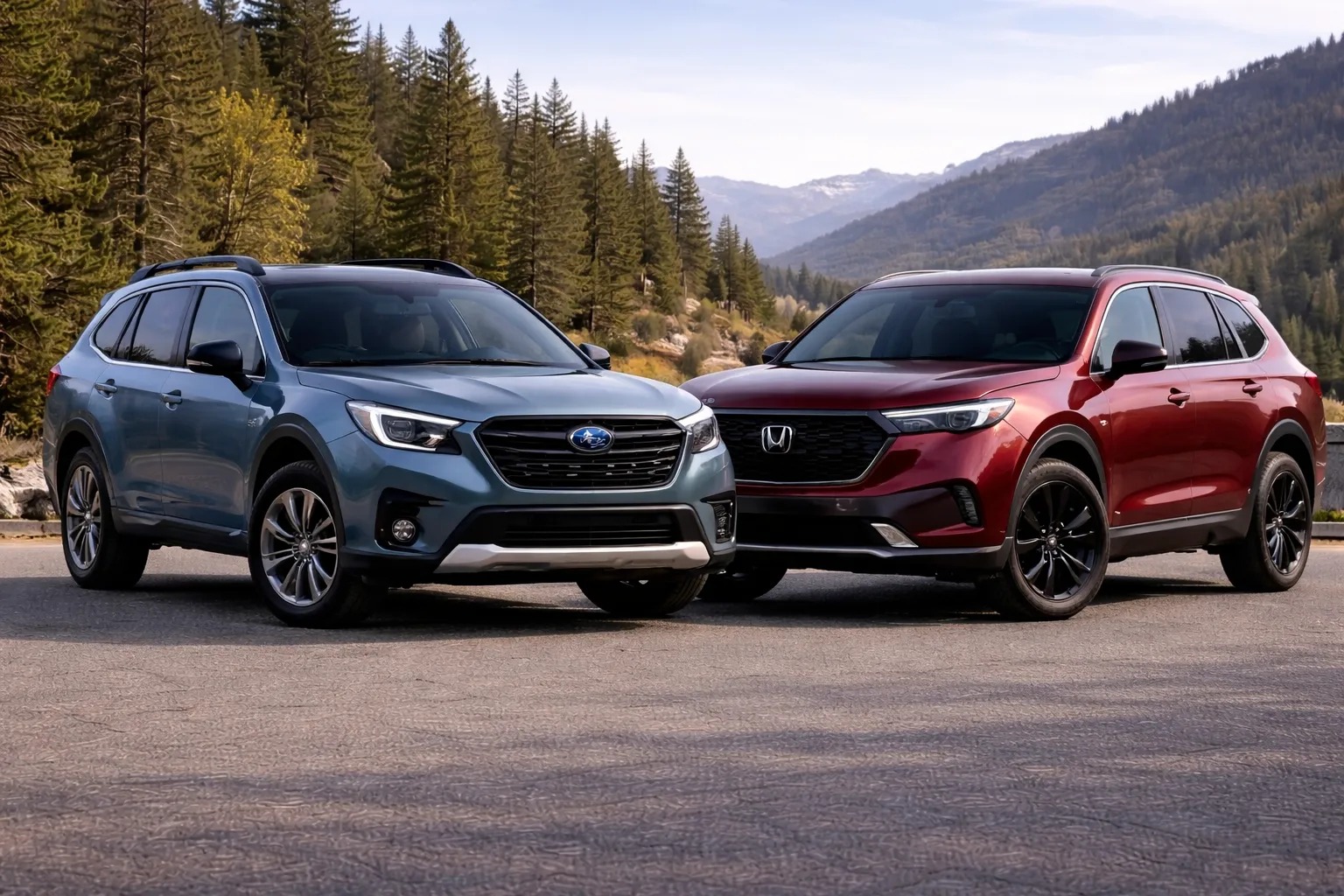 Subaru Outback and Honda CR-V