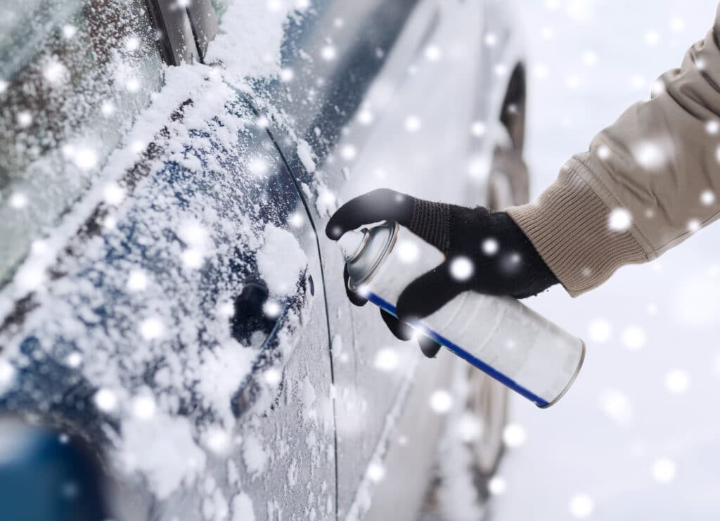Use an Automotive De-Icer on Frozen Areas