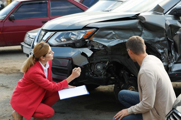 Collision damage insurance claim inspection