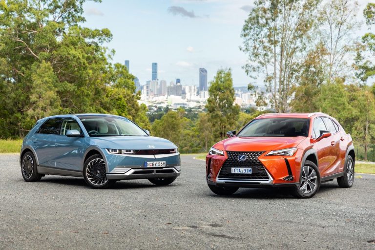 Hyundai Ioniq 5 electric SUV and Lexus UX300e electric SUV
