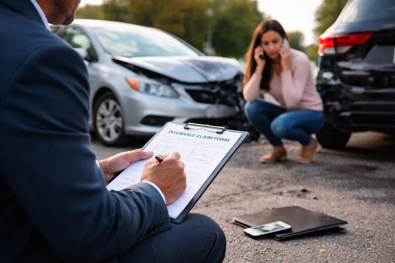 Insurance claim after a vehicle accident