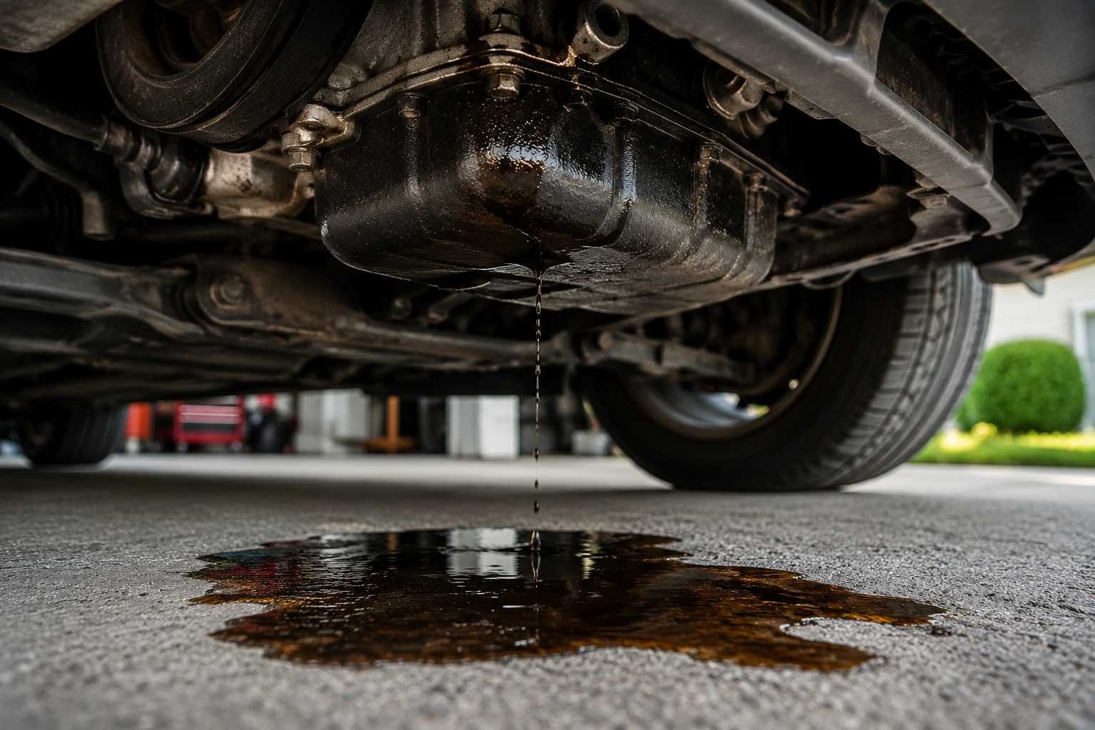 Leaking from the underside of a car