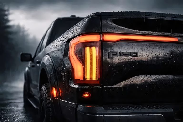 Rear view of a Ford F-150